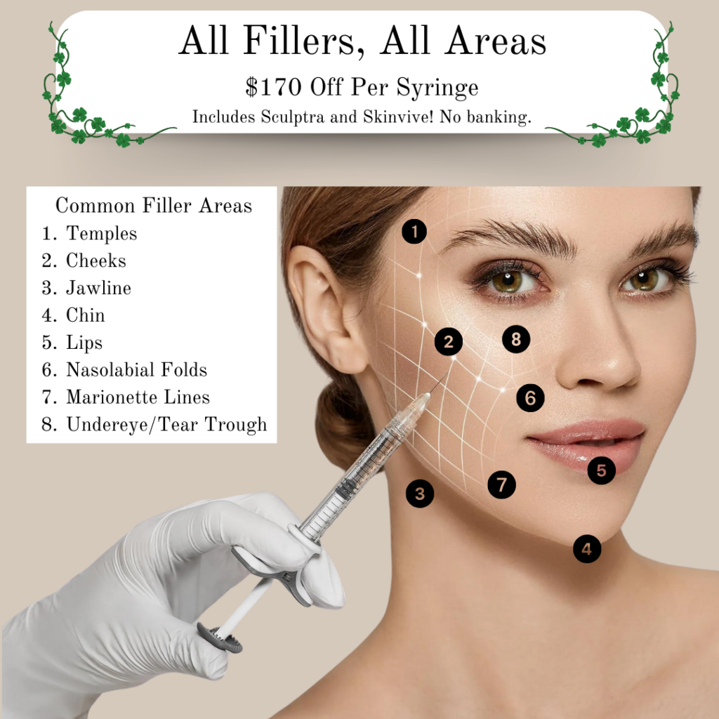 All Fillers $170 off each. Sculptra on sale. Skinvive discount. Best price filler in jacksonville