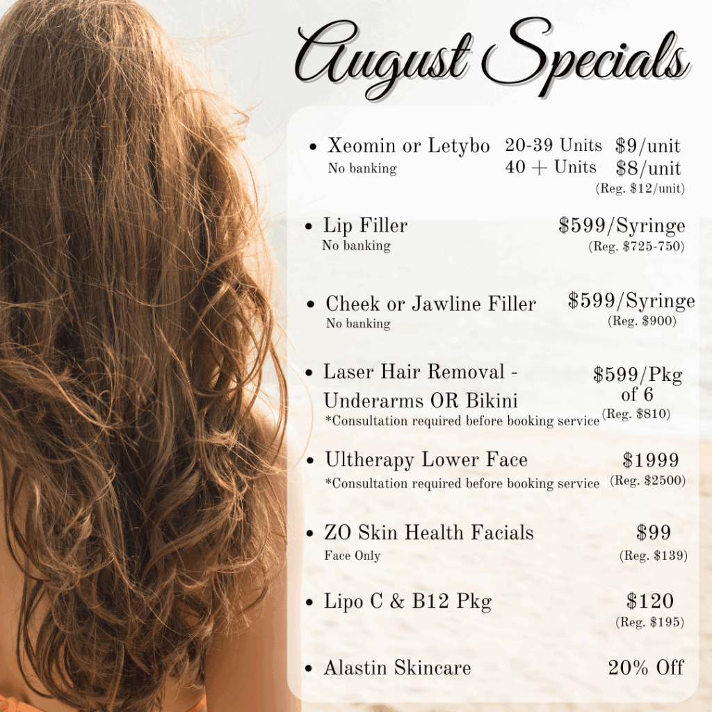 Eluma Laser and Aesthetics August Specials Price Cover 2025 - Eluma - Laser & Aesthetics